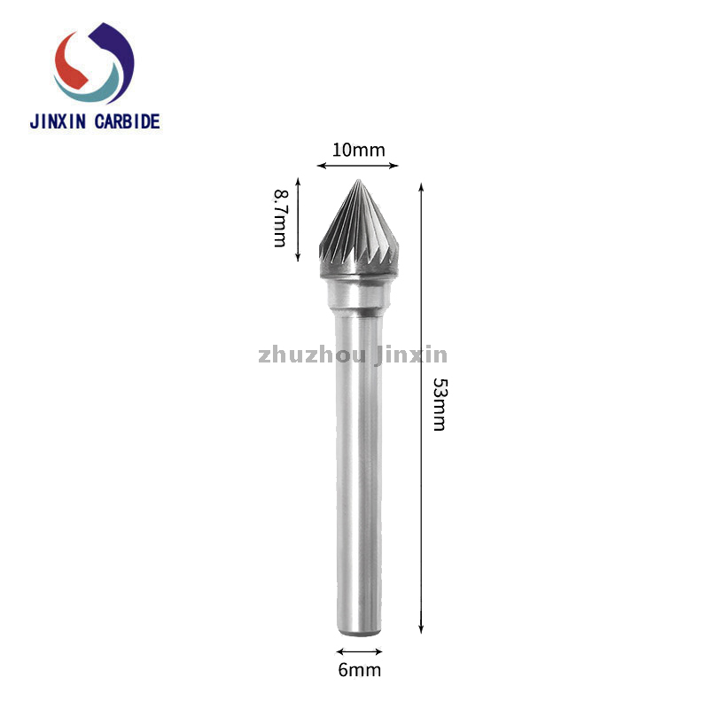 Type J Cone Shape with 60° degree Tungsten Carbide Rotary Burrs 