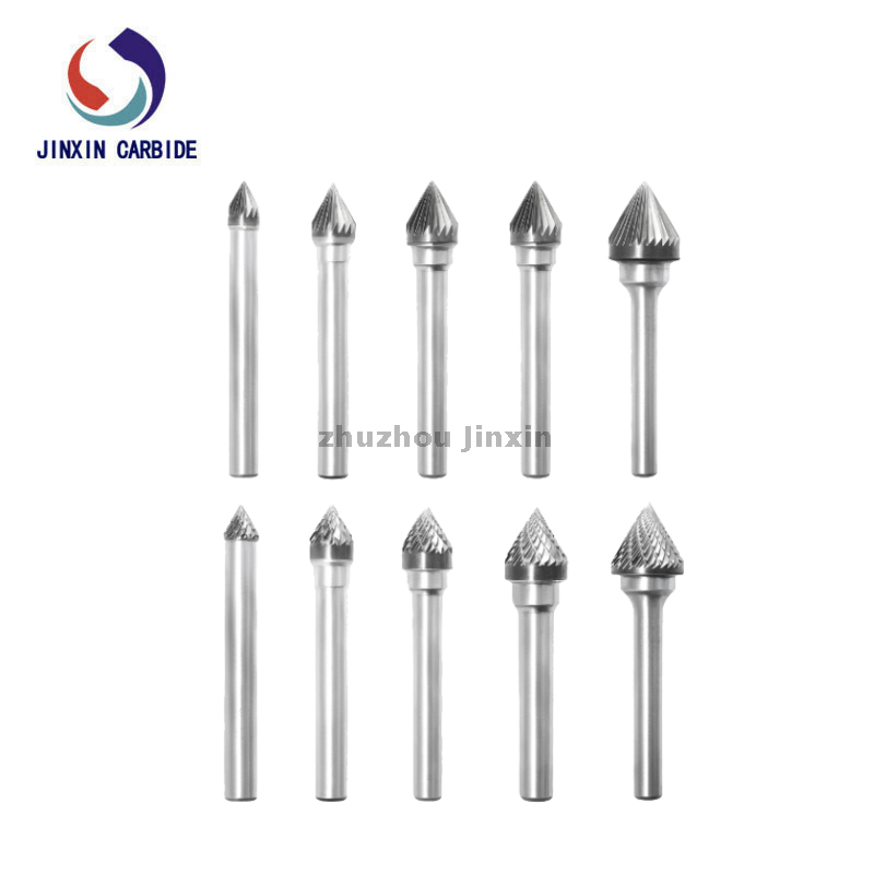 Type J Cone Shape with 60° degree Tungsten Carbide Rotary Burrs 