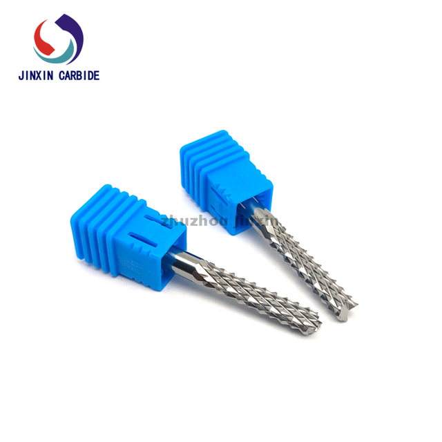 CNC 3.175 Corn Teeth Cutting Router Bit Tungsten Carbide Milling End Mill for Wood PCB Circuit Board