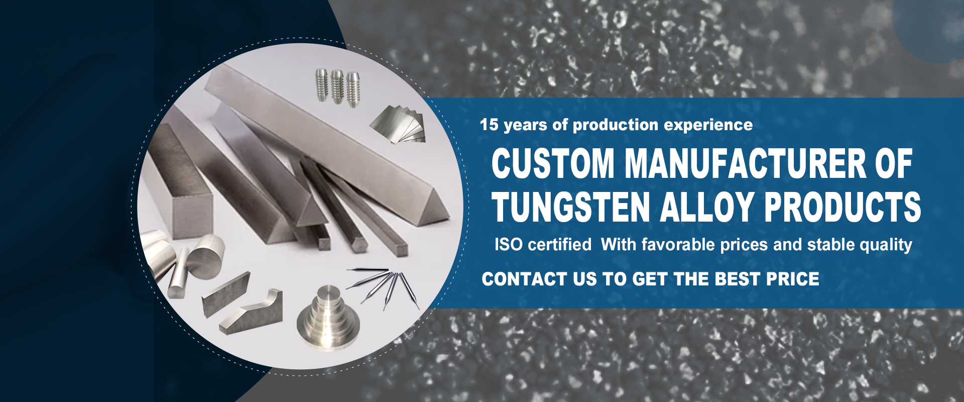 custom manufacture of tungsten alloy products
