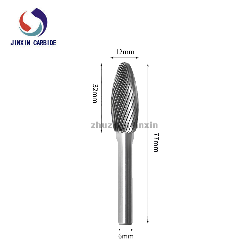 Type H Flame Shape Tungsten Carbide Rotary Burrs 