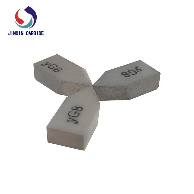 YG8 C122 Tungsten Carbide Brazed Inserts for Finish Turning of Steel