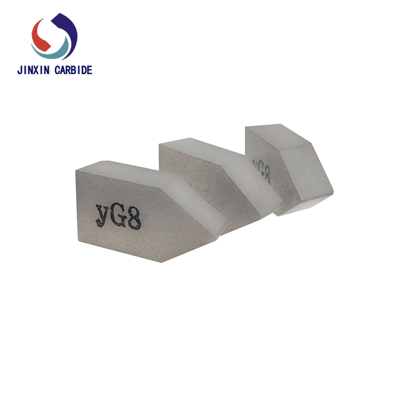 YG8 C122 Tungsten Carbide Brazed Inserts for Finish Turning of Steel
